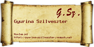 Gyurina Szilveszter névjegykártya